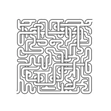 Vector maze isolated on white background Stock Illustration