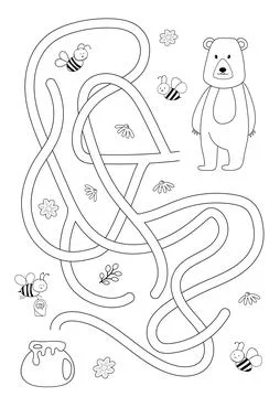 Vector maze isolated on white background Stock Illustration