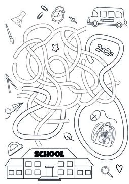 Vector maze isolated on white background Stock Illustration