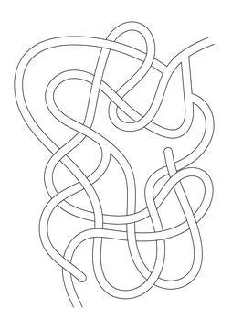 Vector maze isolated on white background Stock Illustration