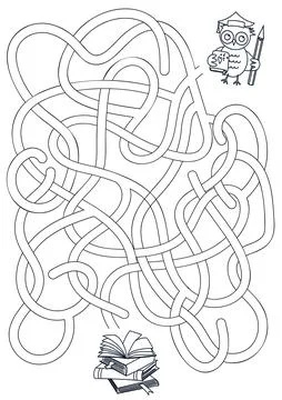 Vector maze isolated on white background Stock Illustration