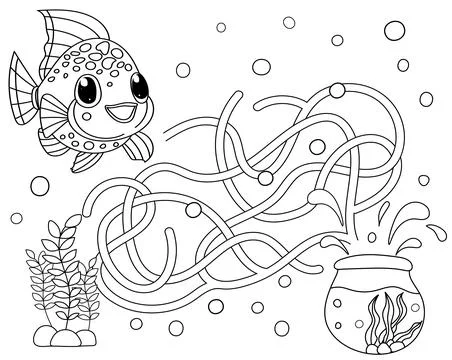 Vector maze isolated on white background Stock Illustration