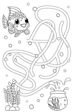 Vector maze isolated on white background Stock Illustration