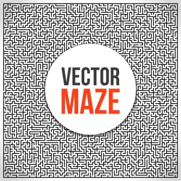 Vector Maze. Labyrinth with Entry and Exit. 스톡 일러스트