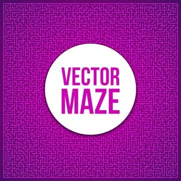 Vector Maze. Labyrinth with Entry and Exit. 스톡 일러스트