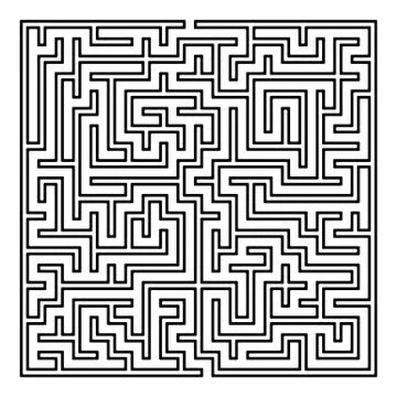 Vector Maze. Labyrinth with Entry and Exit. Stock Illustration