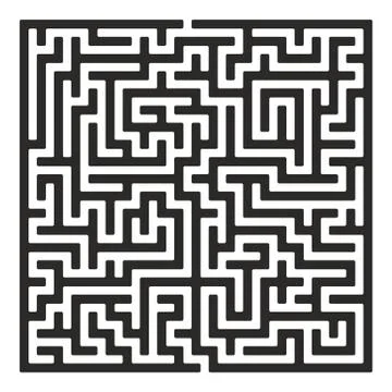 Vector Maze. Labyrinth with Entry and Exit. Stock Illustration