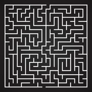 Vector Maze. Labyrinth with Entry and Exit. Illustrazione stock