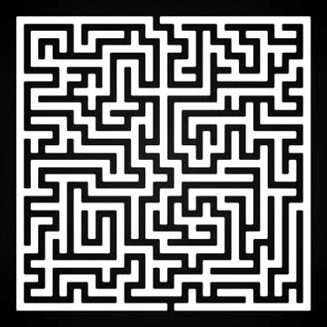 Vector Maze. Labyrinth with Entry and Exit. 스톡 일러스트