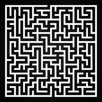 Vector Maze. Labyrinth with Entry and Exit. Stock Illustration