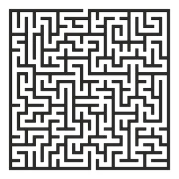 Vector Maze. Labyrinth with Entry and Exit. 스톡 일러스트