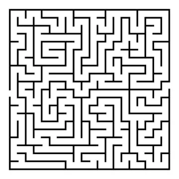Vector Maze. Labyrinth with Entry and Exit. Stock Illustration