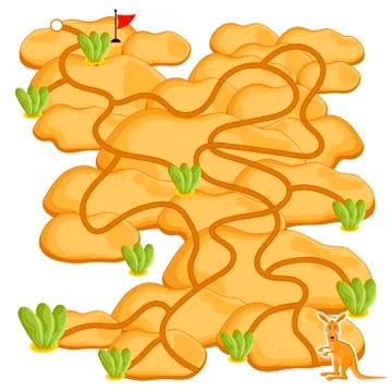 Vector Maze, Logic Game for Kids Stock Illustration
