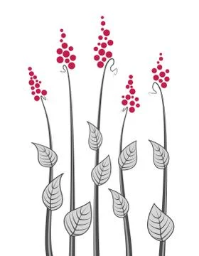 Vector meadow flowers Stock Illustration