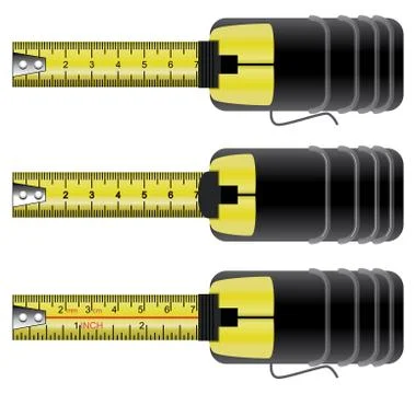 Vector measure tape set Stock Illustration