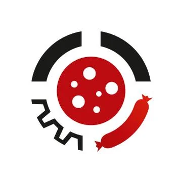 Vector meat processing sign Stock Illustration