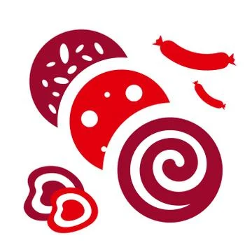 Vector meat products Stock Illustration