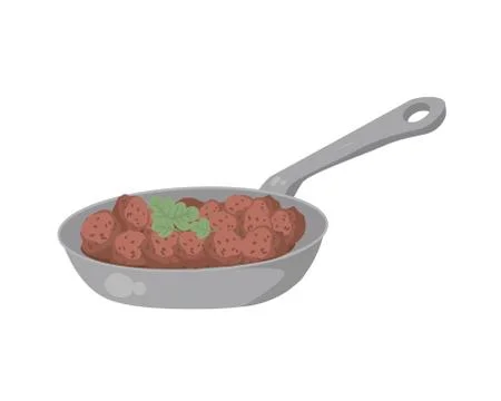 Vector meatball isolated Stock Illustration