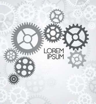 Vector mechanism cogwheels Stock Illustration