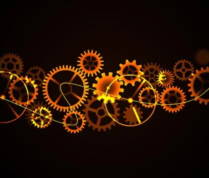 Vector mechanism cogwheels Stock Illustration