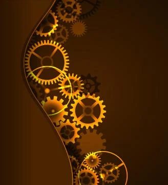 Vector mechanism cogwheels Stock Illustration
