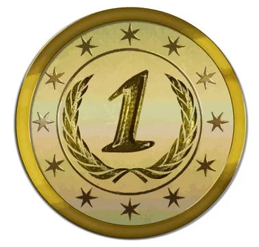 Vector medal - first place Stock Illustration