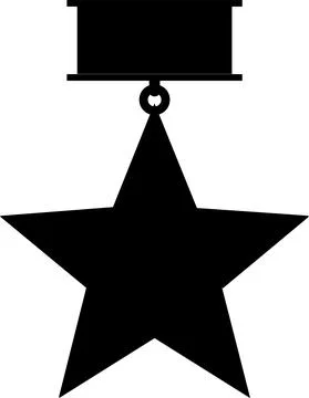 Vector medal icon in the shape of a star. Stock Illustration