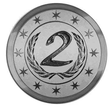 Vector medal - second place Stock Illustration