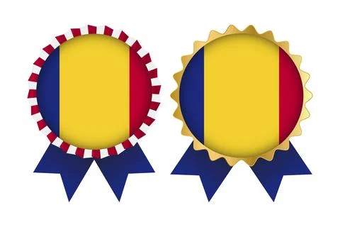 Vector Medal Set Designs of Chad Template Stock Illustration