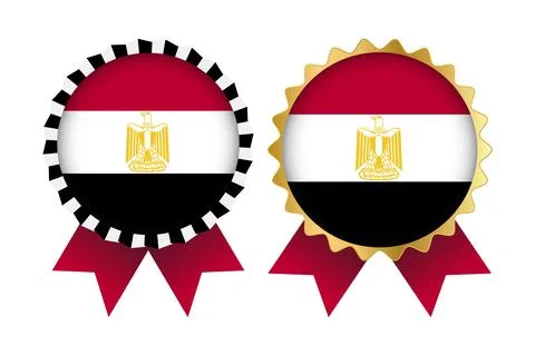 Vector Medal Set Designs of Egypt Template Stock Illustration