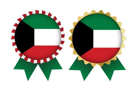 Vector Medal Set Designs of Kuwait Template Stock Illustration