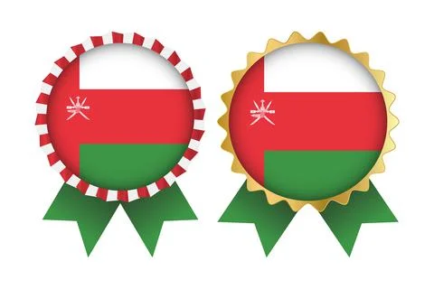 Vector Medal Set Designs of Oman Template Stock Illustration