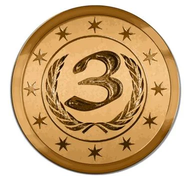 Vector medal - third place Stock Illustration