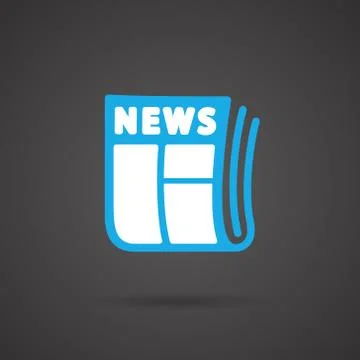 Vector Media Icon - Newspapar Stock Illustration