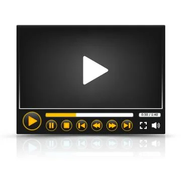Vector media player interface Stock Illustration
