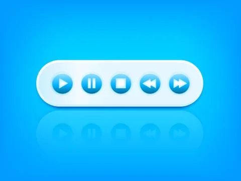 Vector media player interface Stock Illustration