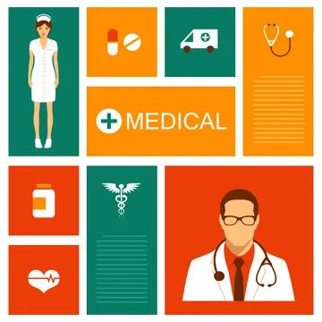 Vector medical background Illustrazione stock