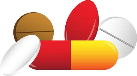 Vector Medical Pill Vector Stock Illustration