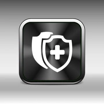 Vector Medical Shield Icon shield flat health cross medical Stock Illustration