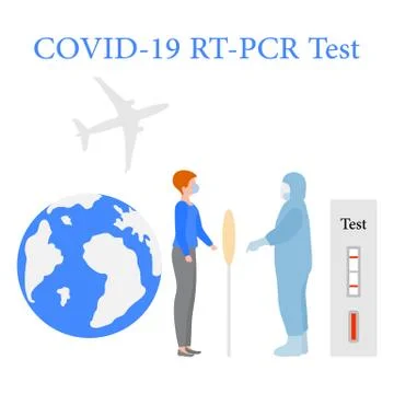 Vector Medicine RT PCR Test Diagnose Coronavirus Ilustración de archivo