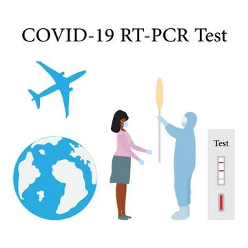 Vector Medicine RT PCR Test Diagnose Coronavirus Stockillustratie