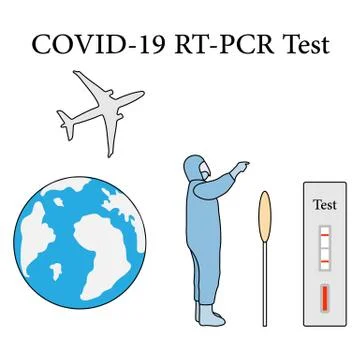 Vector Medicine RT PCR Test Diagnose Coronavirus Ilustración de archivo
