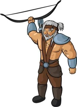 Vector medieval hunter Stock Illustration