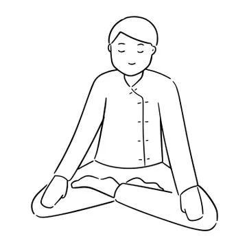 Vector of meditation Illustrazione stock