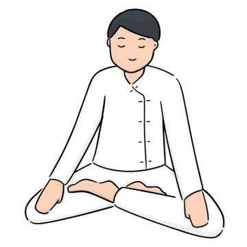 Vector of meditation Stock Illustration