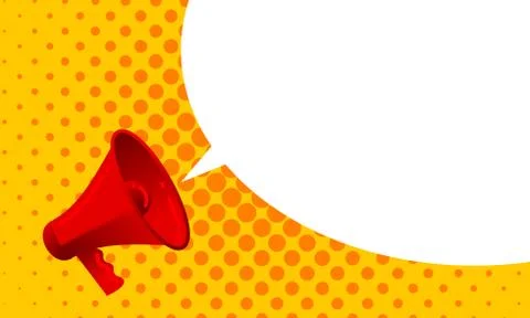 Vector megaphone announce bubble vector message Stock-Illustration