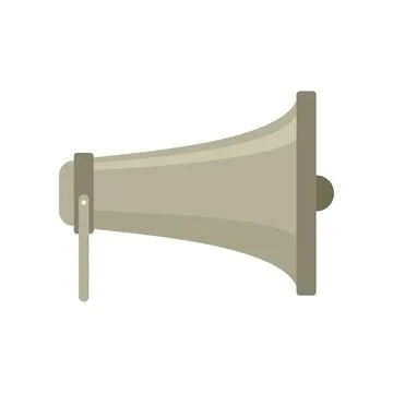 Vector Megaphone in flat style isolated on white Stock Illustration