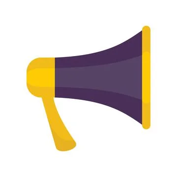 Vector Megaphone in flat style isolated on white Stock Illustration