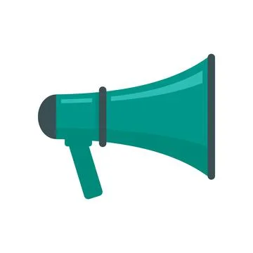 Vector Megaphone in flat style isolated on white Stock Illustration