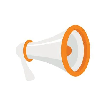 Vector Megaphone in flat style isolated on white Stock Illustration